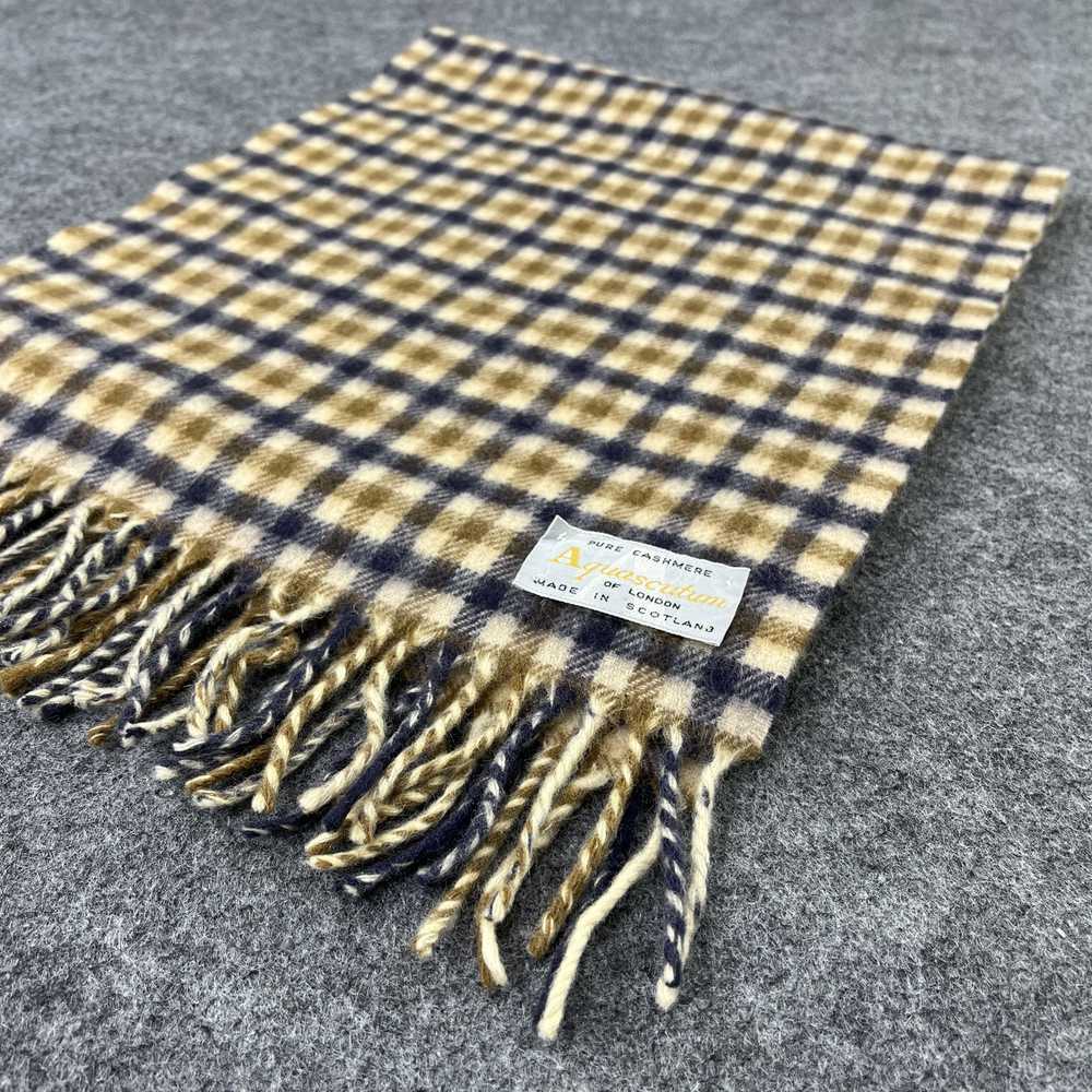 Aquascutum × Vintage Aquascutum Scarf / Muffler /… - image 5