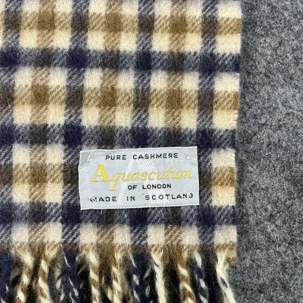 Aquascutum × Vintage Aquascutum Scarf / Muffler /… - image 7