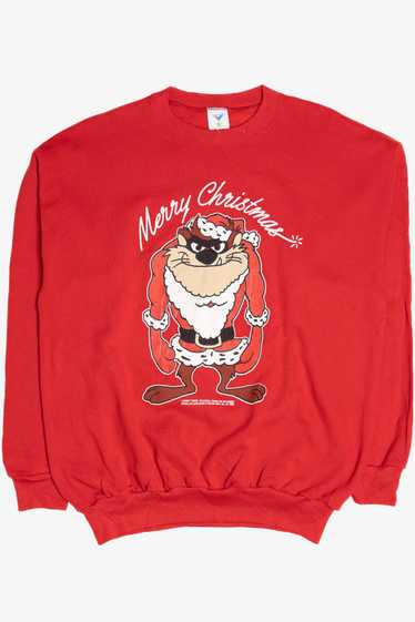 Vintage "Merry Christmas" Taz Looney Tunes Ugly Ch