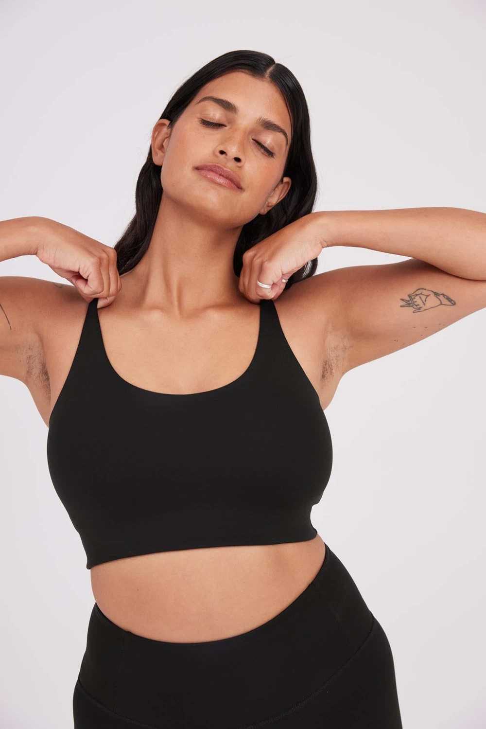 Girlfriend Collective Black Cleo Halter Bra - image 2