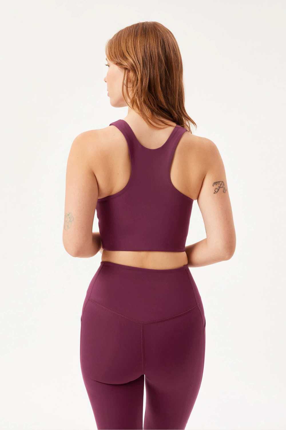 Girlfriend Collective Plum Dylan Tank Bra - image 2