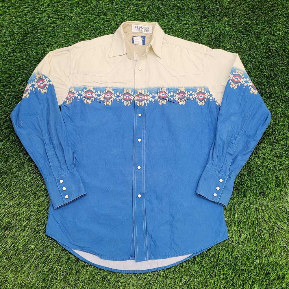 Wrangler Vintage Wrangler Button Shirt M/L 21x32 … - image 1