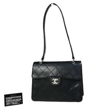 Chanel Matelassé Black Leather Shoulder Bag (Pre-O