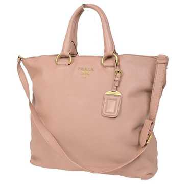 Prada Daino Pink Leather Tote Bag (Pre-Owned) - image 1