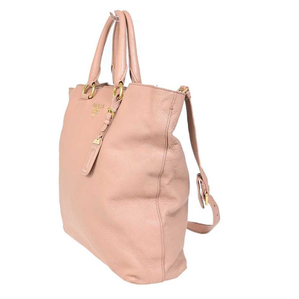 Prada Daino Pink Leather Tote Bag (Pre-Owned) - image 3