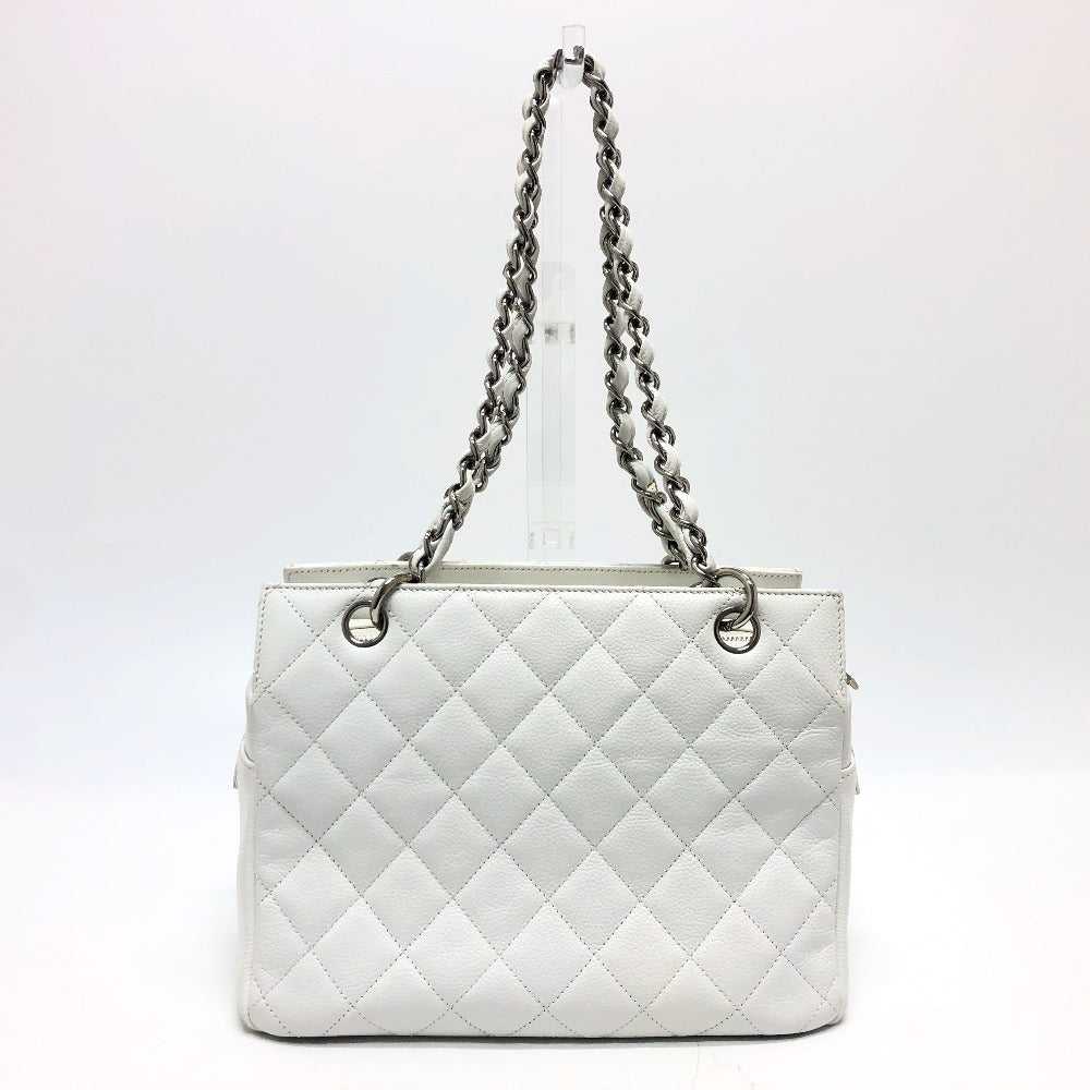 CHANEL Handbag Caviar skin white CC COCO Mark Mat… - image 2