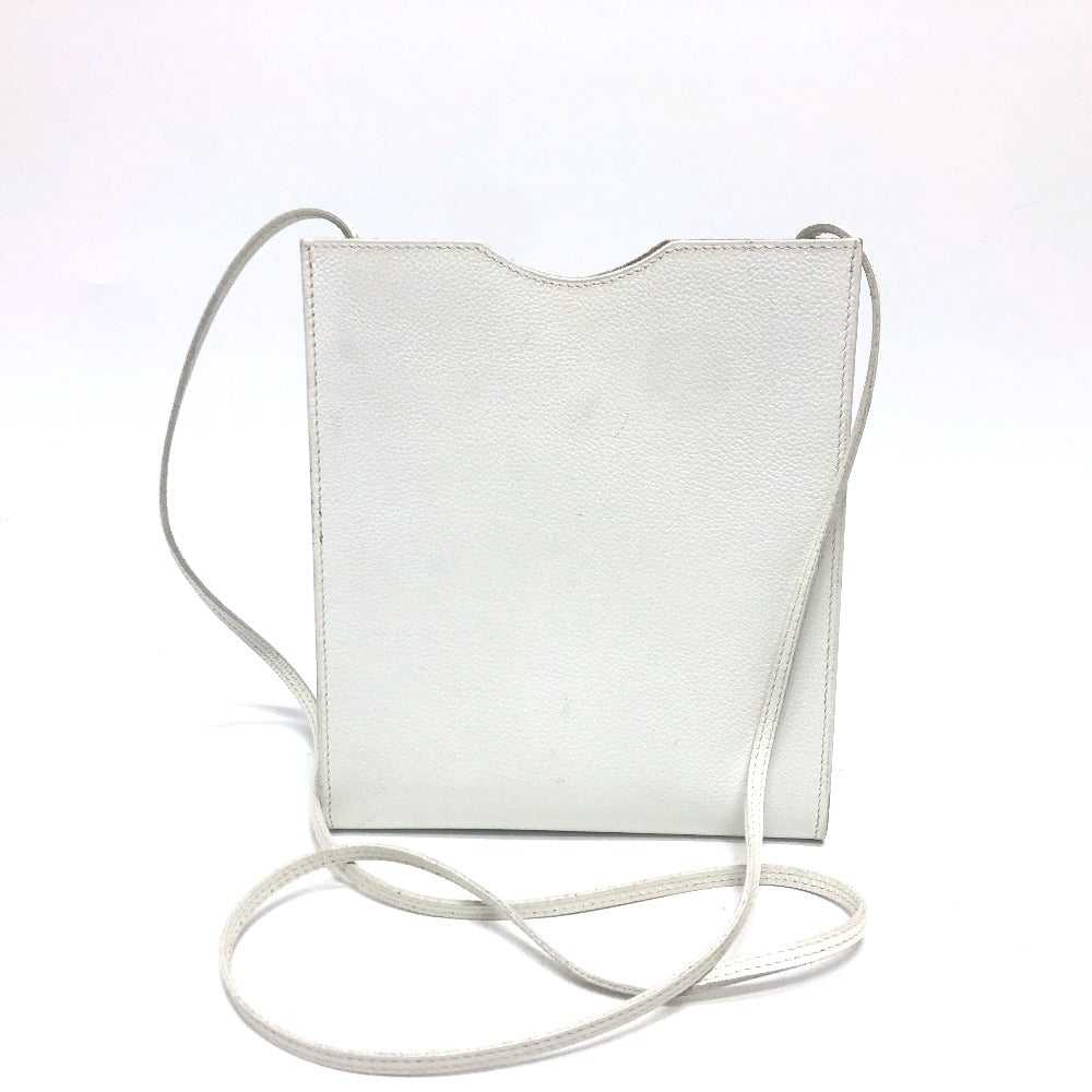 HERMES Shoulder Bag leather white Onimetu - image 1