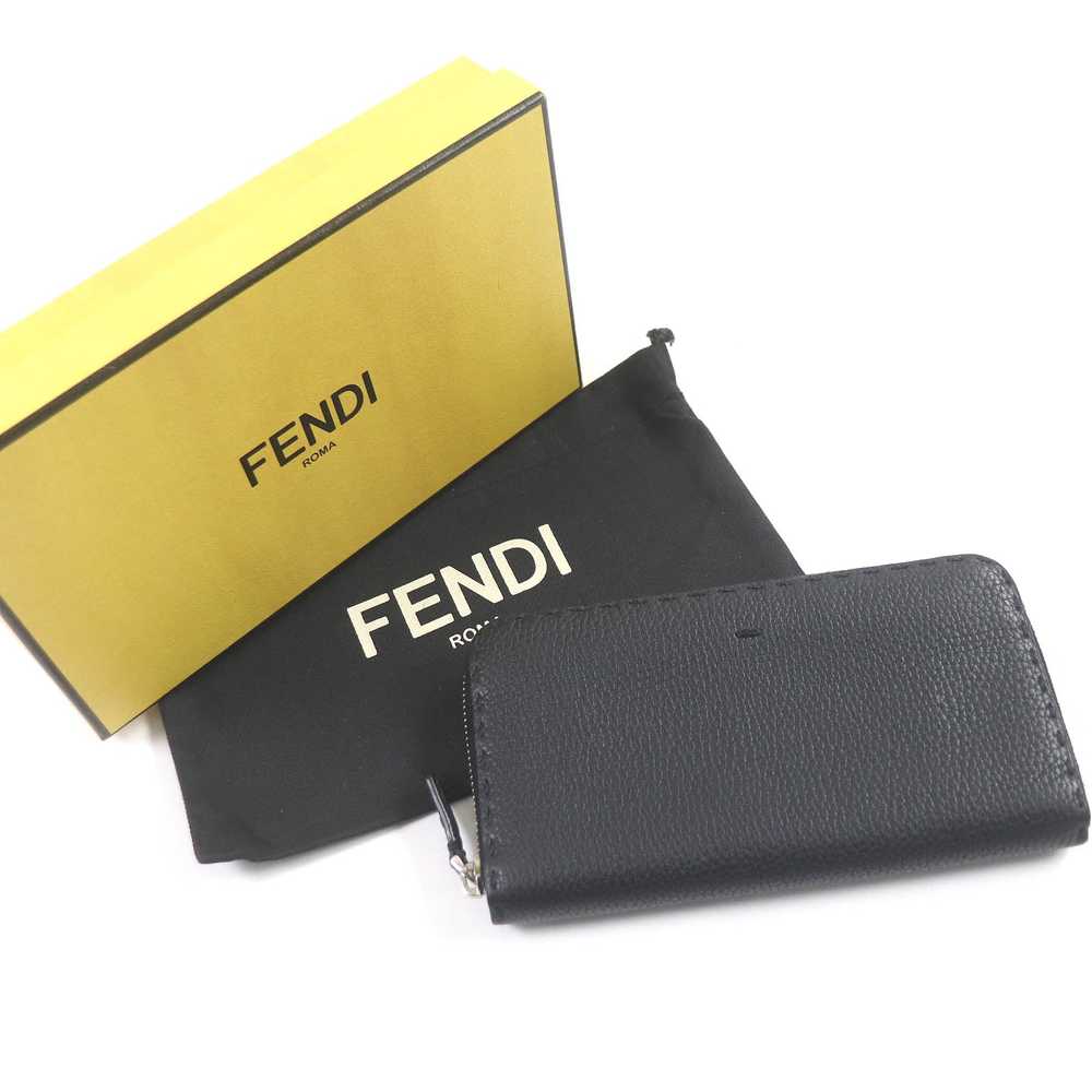 FENDI Long Wallet Purse 7M0210 leather black Cele… - image 2