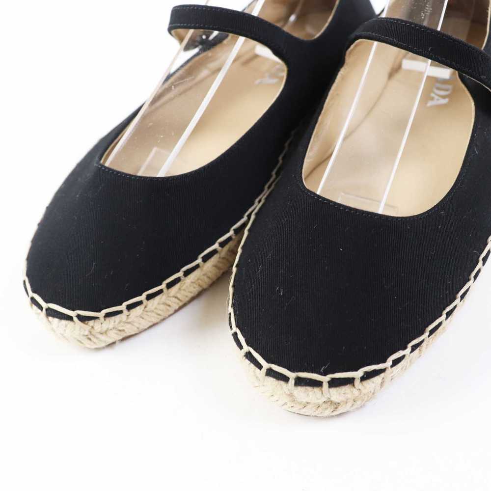 PRADA Flat shoes 1F989L cotton Black natural With… - image 6