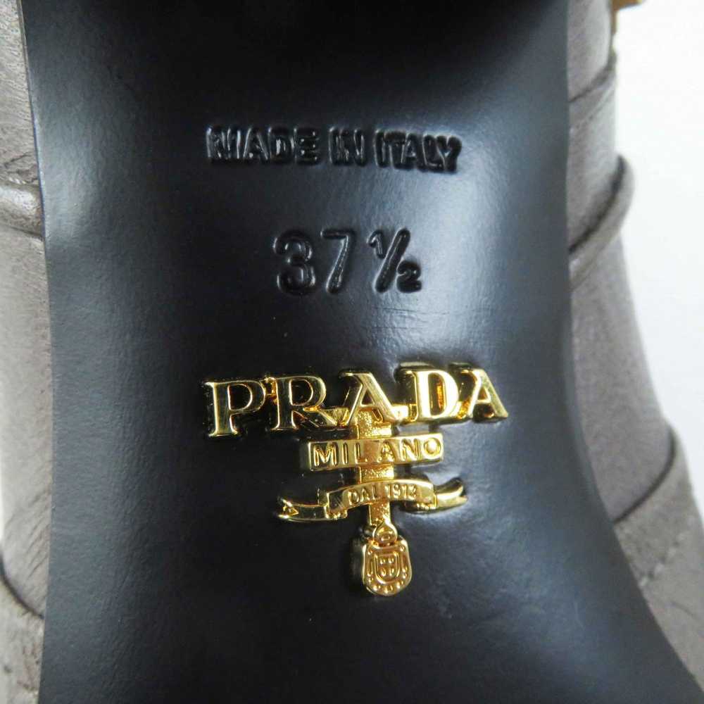 PRADA short boots leather Brown gray type 37.5 - image 8