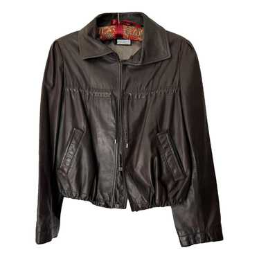 Brunello Cucinelli Leather biker jacket