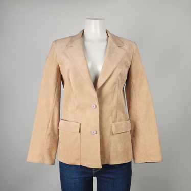 Vintage Holt Renfrew Cream Ultra Suede Blazer Siz… - image 1