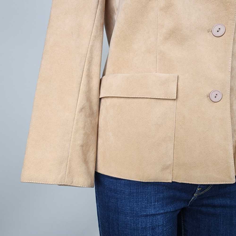 Vintage Holt Renfrew Cream Ultra Suede Blazer Siz… - image 3