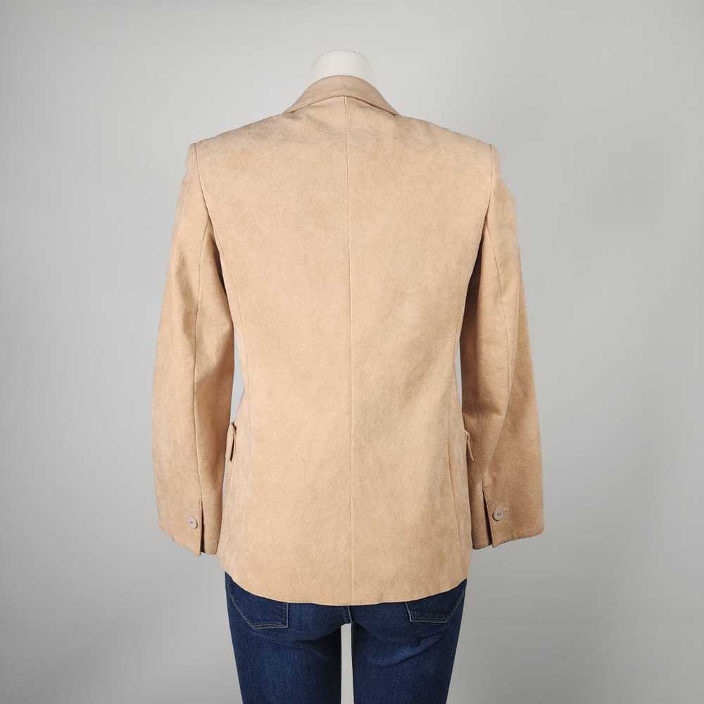 Vintage Holt Renfrew Cream Ultra Suede Blazer Siz… - image 6