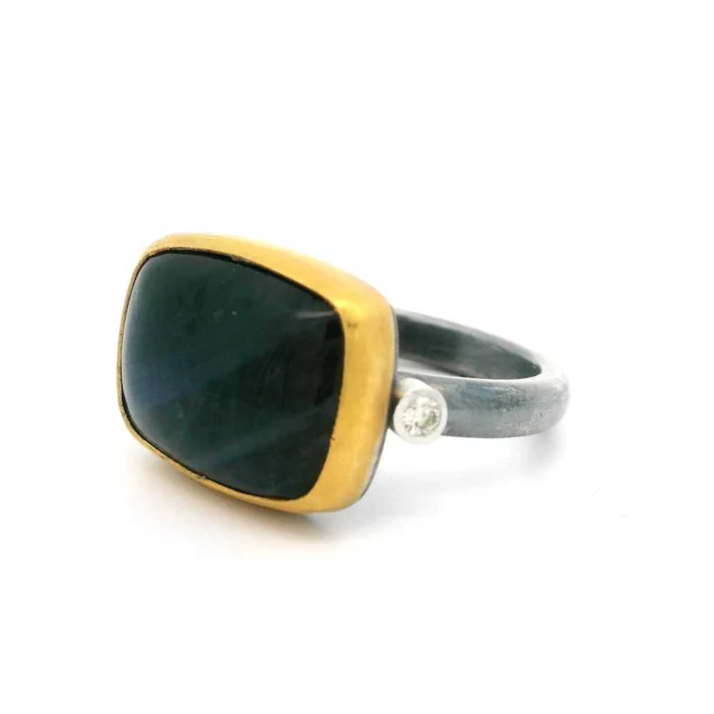 Lika Behar Blackened Silver Yellow Gold Labradori… - image 3