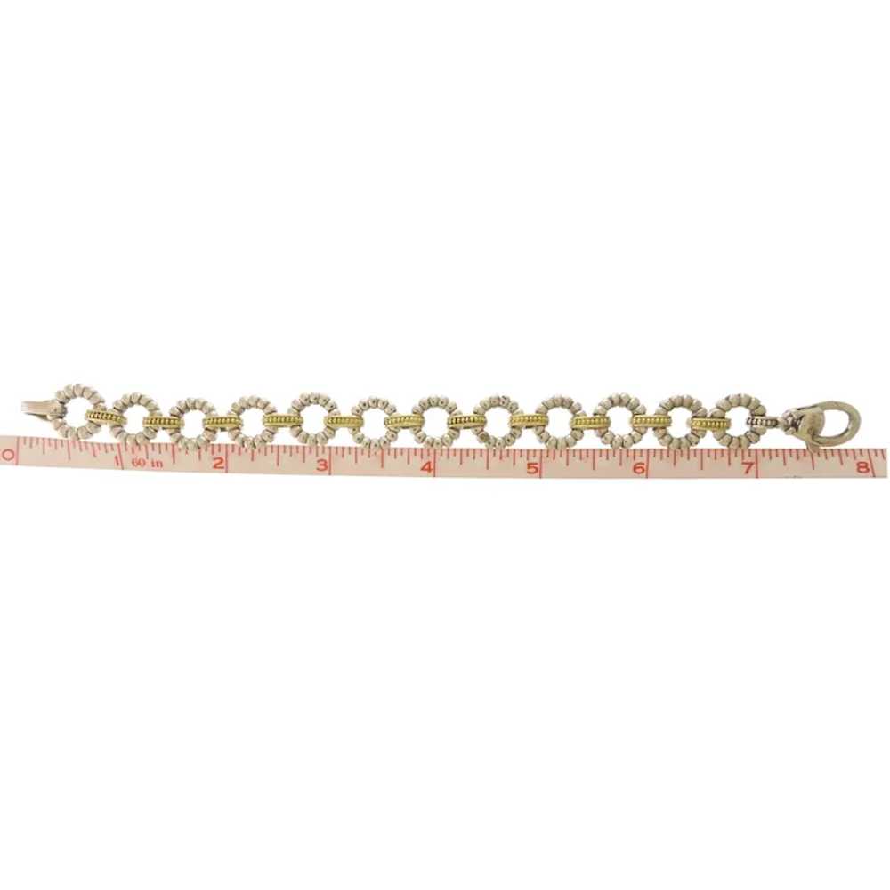 Authentic Lagos Two-Tone Circle Link 8” Bracelet … - image 4