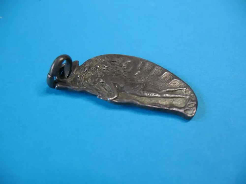 Vintage Sterling Silver Latin Eve Charm Pendant - image 4