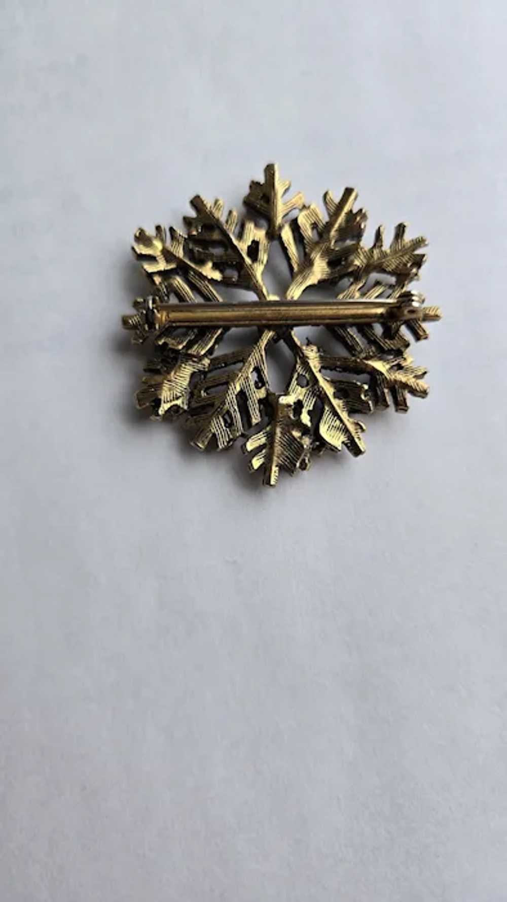 Vintage Florenza Style Christmas Snowflake Styliz… - image 2