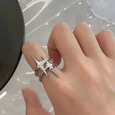 Handmade × Jewelry × Streetwear Abstract Star Rin… - image 1