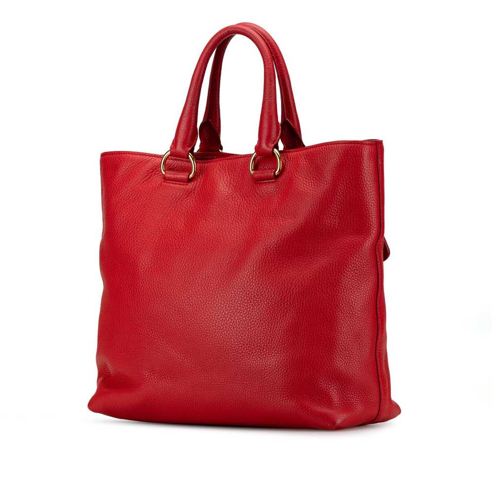 Red Prada Vitello Daino Satchel - image 2