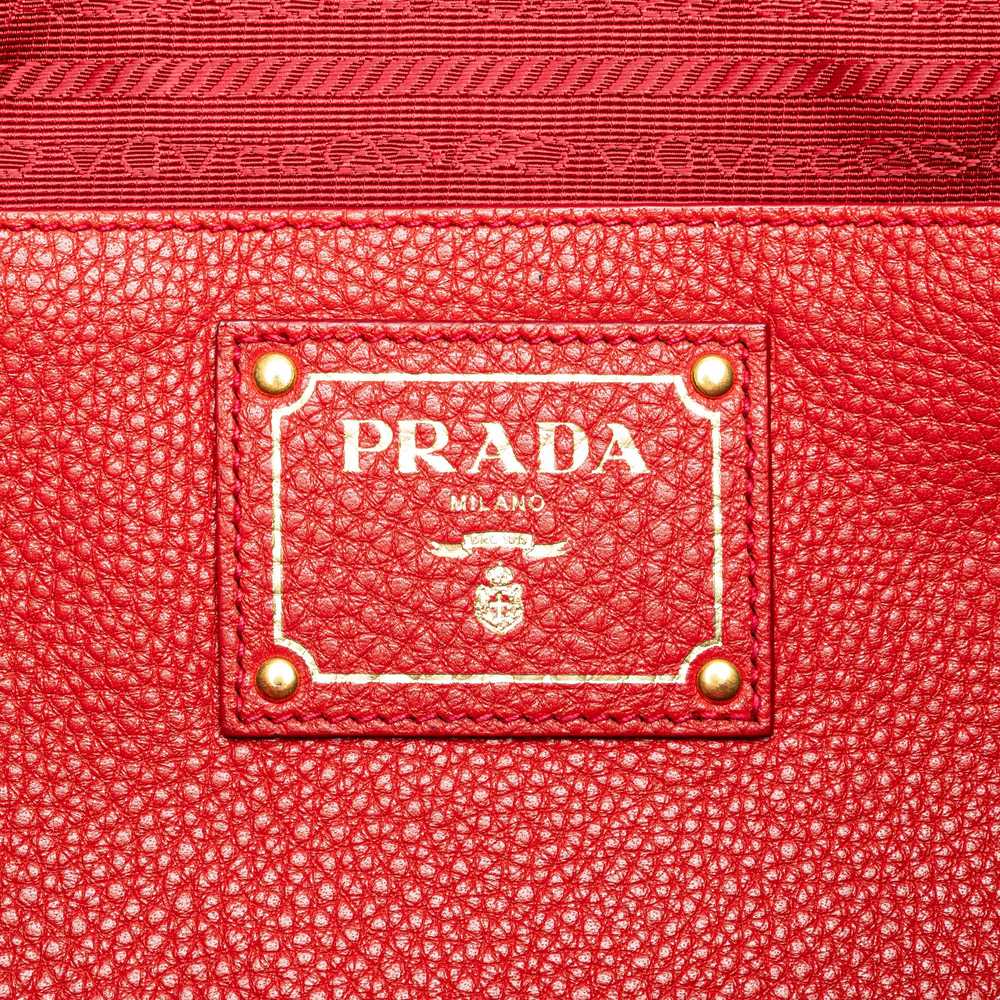 Red Prada Vitello Daino Satchel - image 5