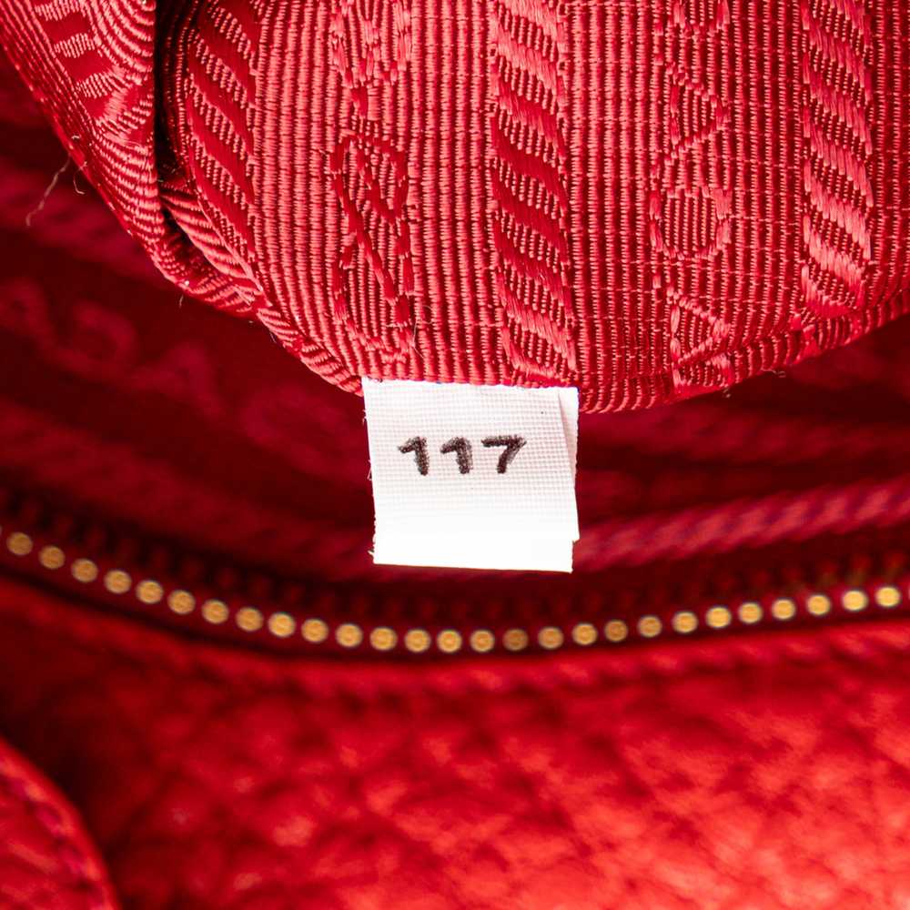 Red Prada Vitello Daino Satchel - image 7