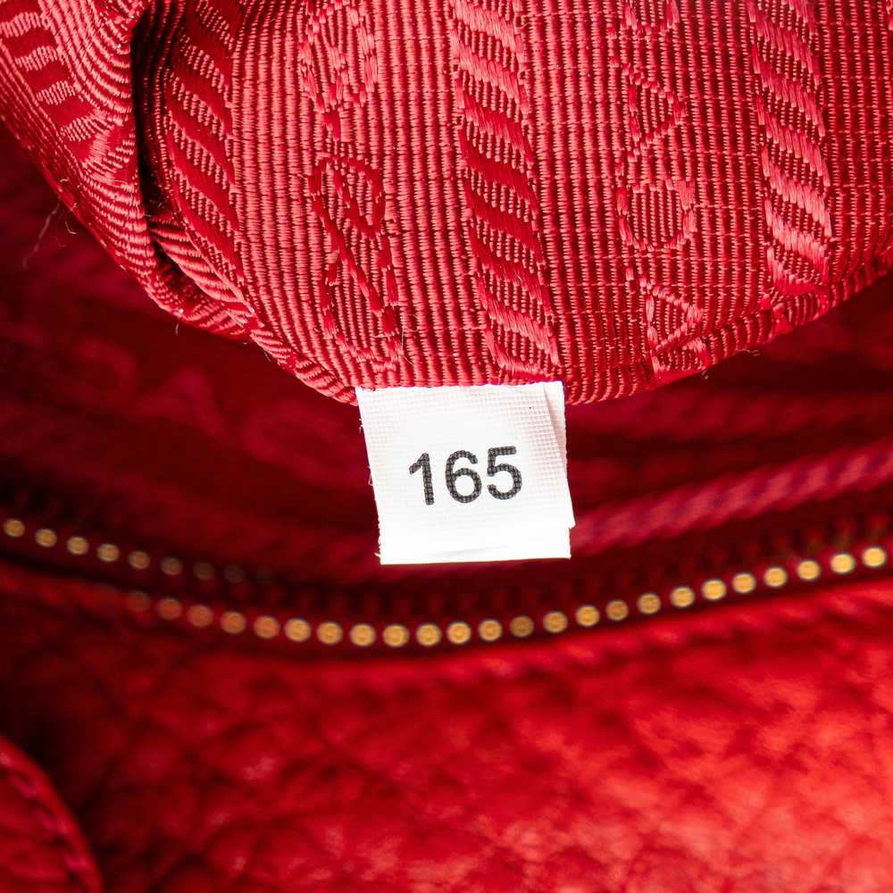 Red Prada Vitello Daino Satchel - image 8