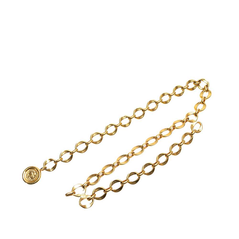 Gold Chanel Gold Plated Medallion Chain Belt - image 1