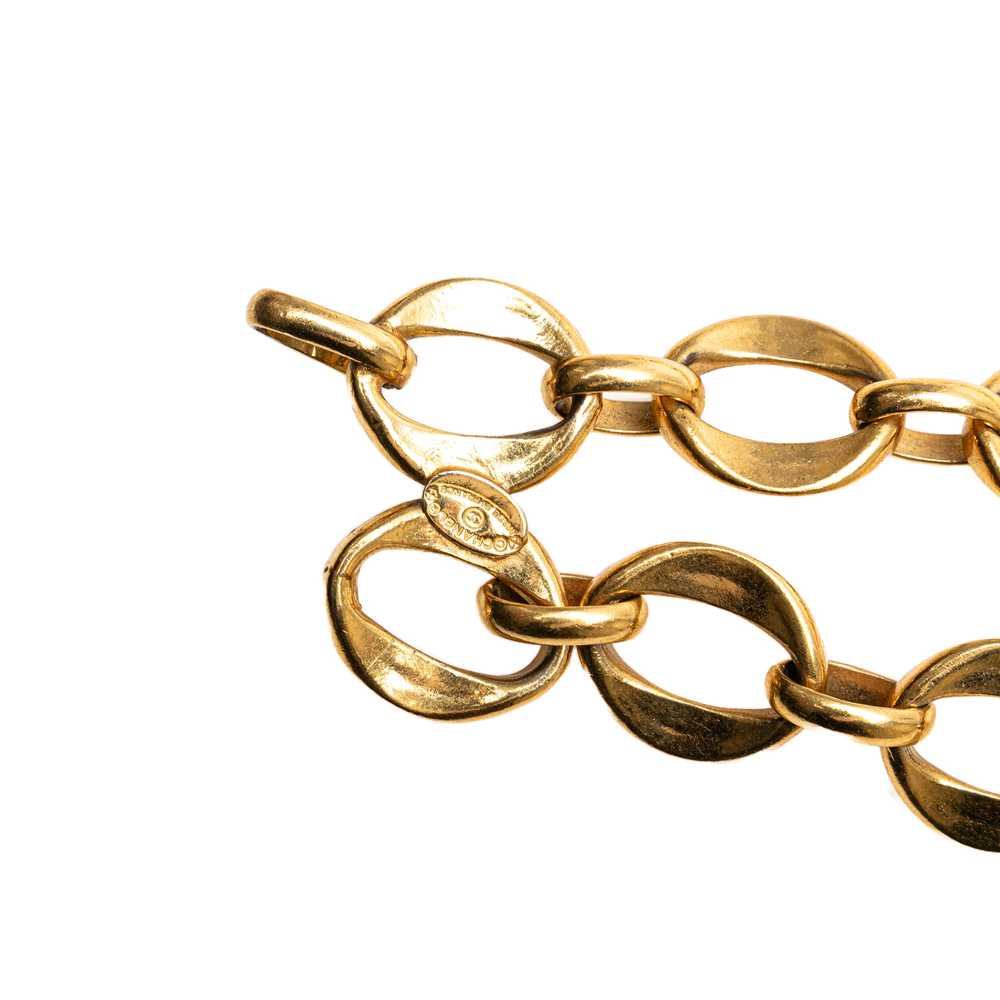 Gold Chanel Gold Plated Medallion Chain Belt - image 3