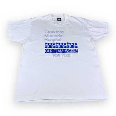 Screen Stars × Vintage Vintage Hospital Shirt 80s… - image 1