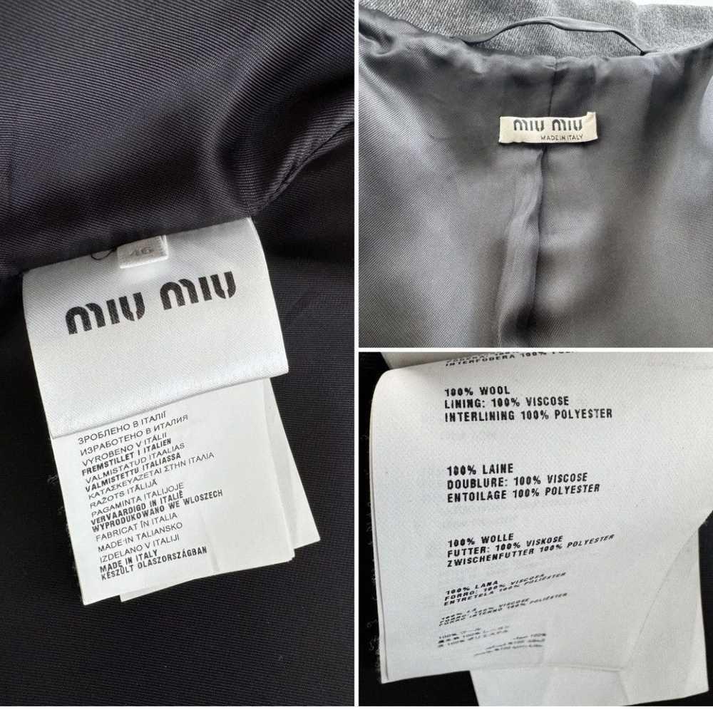 Miu Miu Miu Miu Wool Coat - Grey - image 5