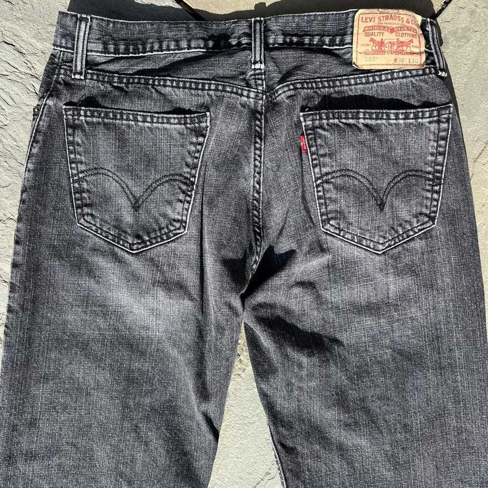 Levi's Y2K Levi’s 505 Black Distressed Grunge Jea… - image 5