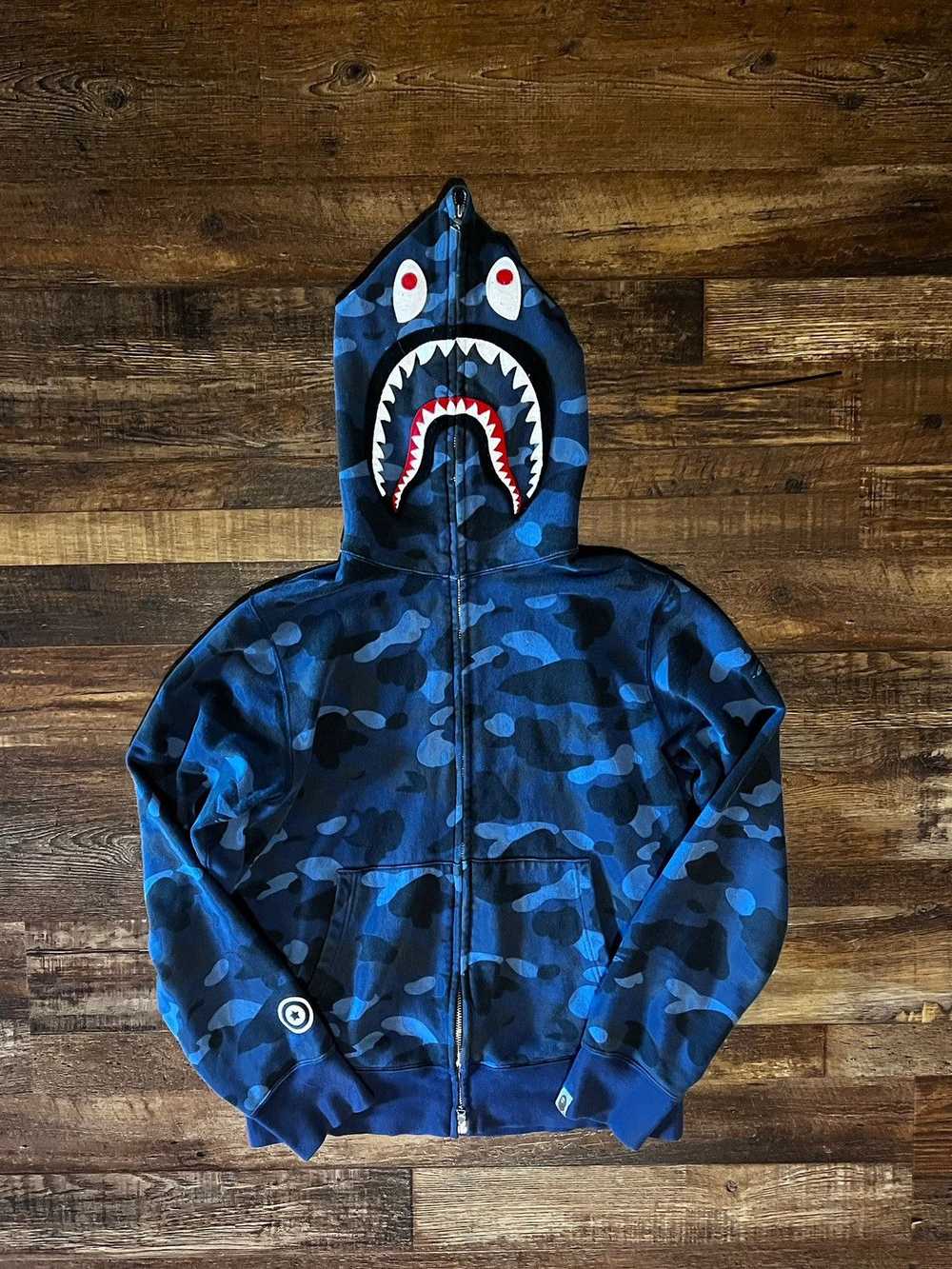 Bape Bape “busy shark” hoodie - image 1