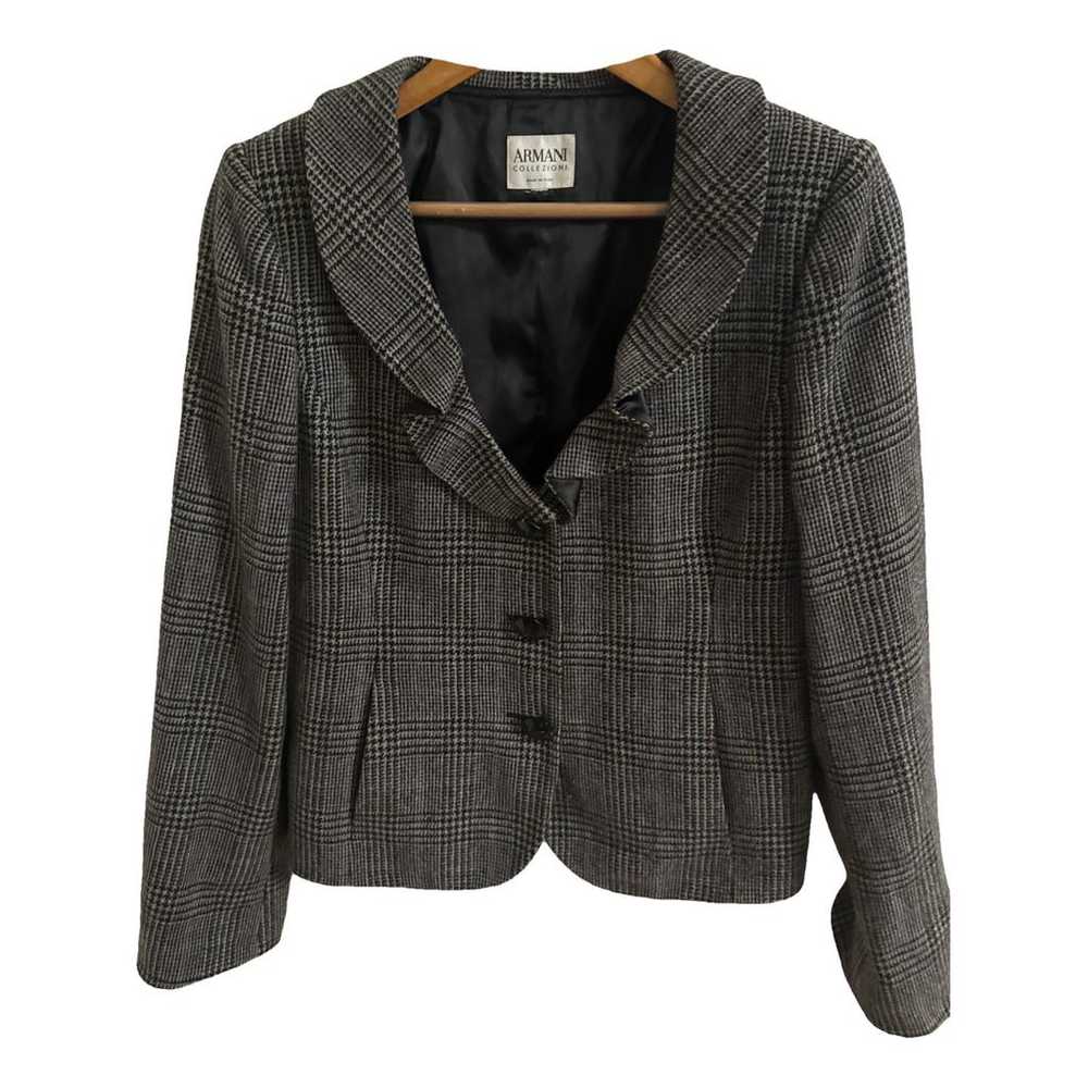 【美品】 ARMANI COLLEZIONI ウール アンコンジャケット L相当 美品 ARMANI COLLEZIONI アルマーニコレツォーニ テーラード