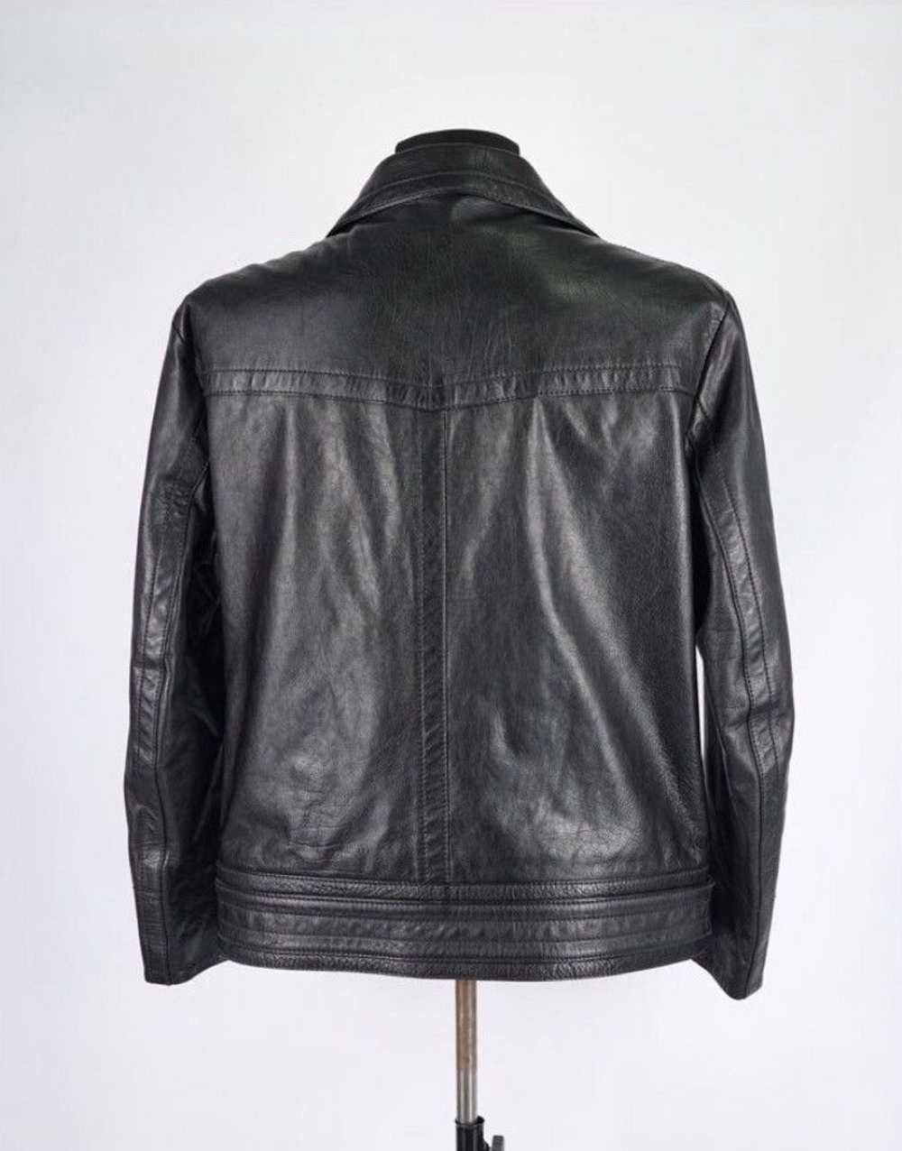 Gucci Gucci Leather Biker Asymmetric Zip Up Detai… - image 2