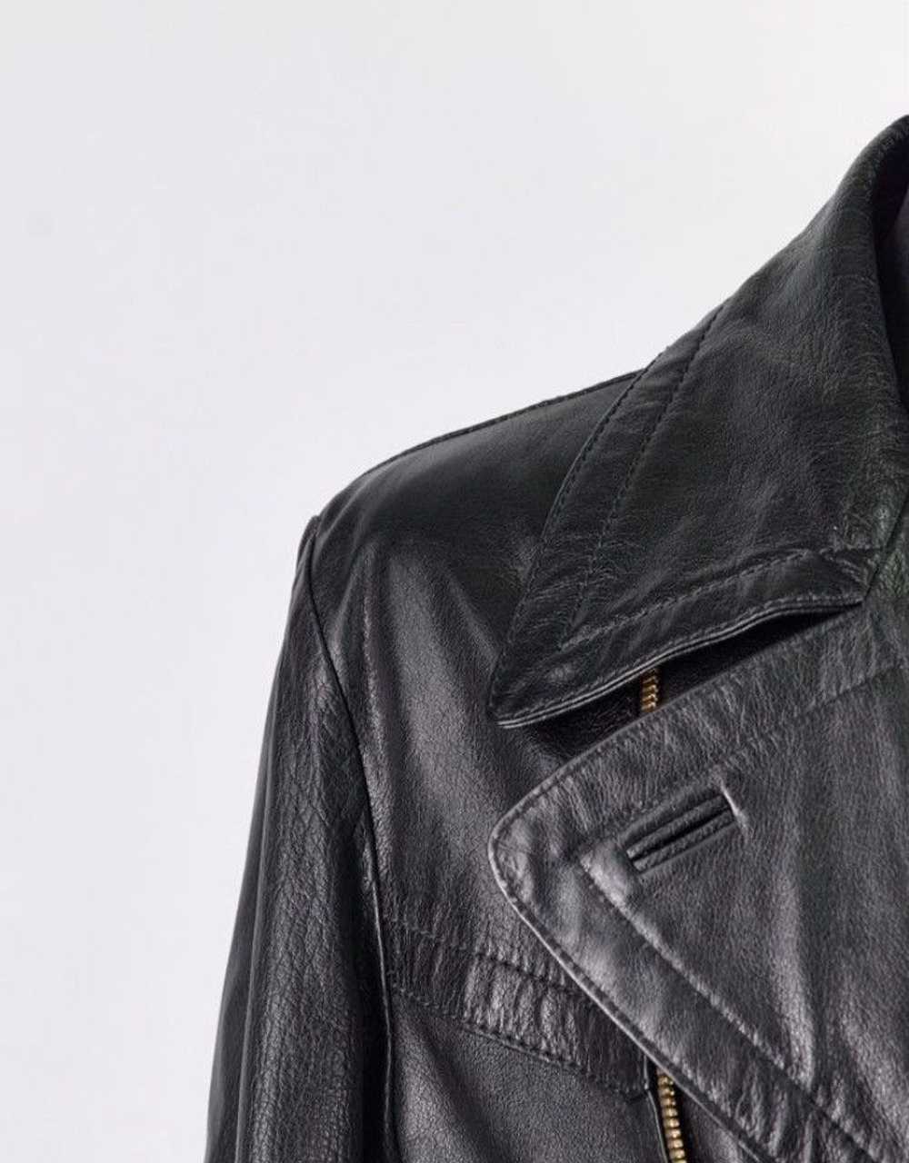 Gucci Gucci Leather Biker Asymmetric Zip Up Detai… - image 3