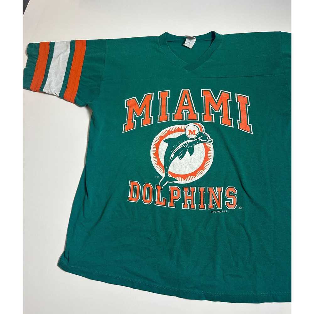 Logo 7 Miami Dolphins Vintage Logo 7 T-Shirt~XL~ - image 1