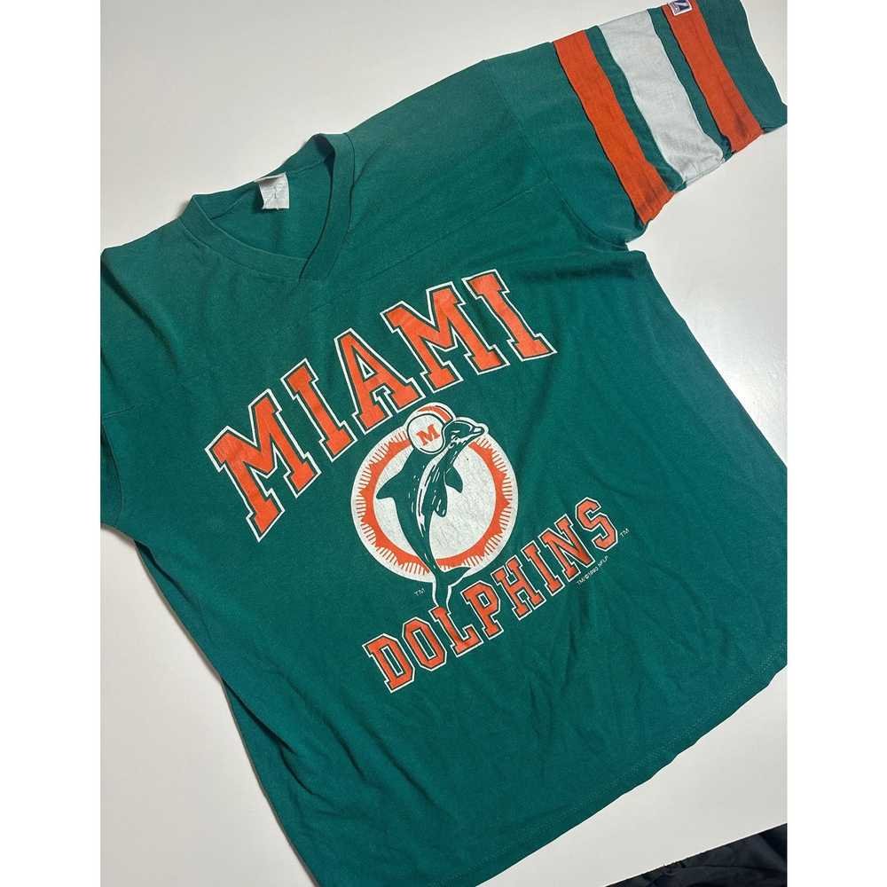 Logo 7 Miami Dolphins Vintage Logo 7 T-Shirt~XL~ - image 3