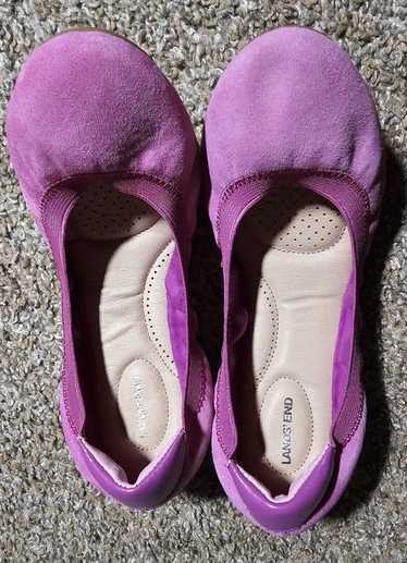 Lands End Lands End Ballet Flat Shoes Pink Elastic