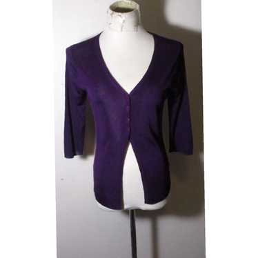 Parasuco Ladies Purple Tight Knit Rayon 3/4 Sleev… - image 1