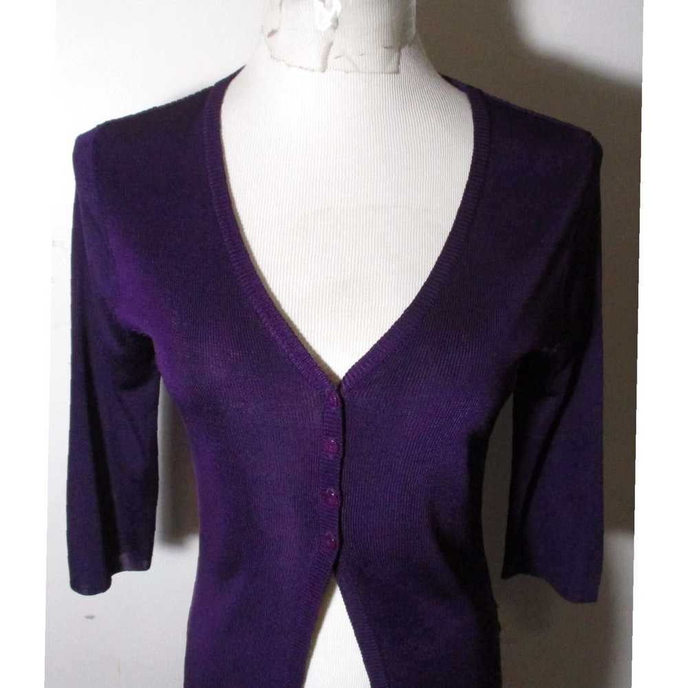 Parasuco Ladies Purple Tight Knit Rayon 3/4 Sleev… - image 2