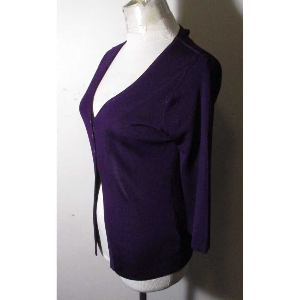 Parasuco Ladies Purple Tight Knit Rayon 3/4 Sleev… - image 4