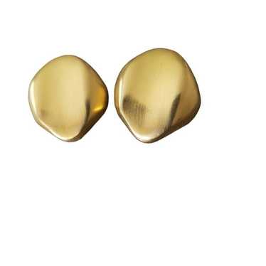 Designer Vintage Casual Corner Gold Tone Clip Ear… - image 1