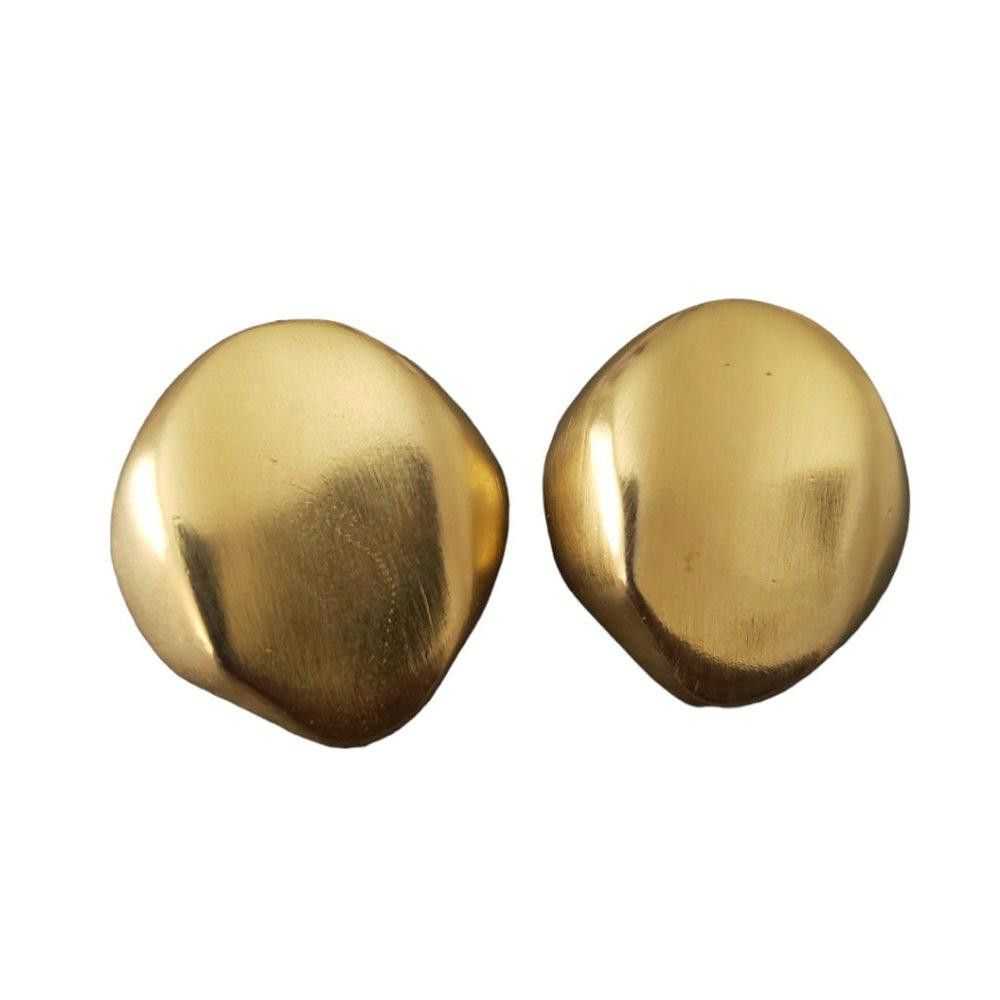 Designer Vintage Casual Corner Gold Tone Clip Ear… - image 2