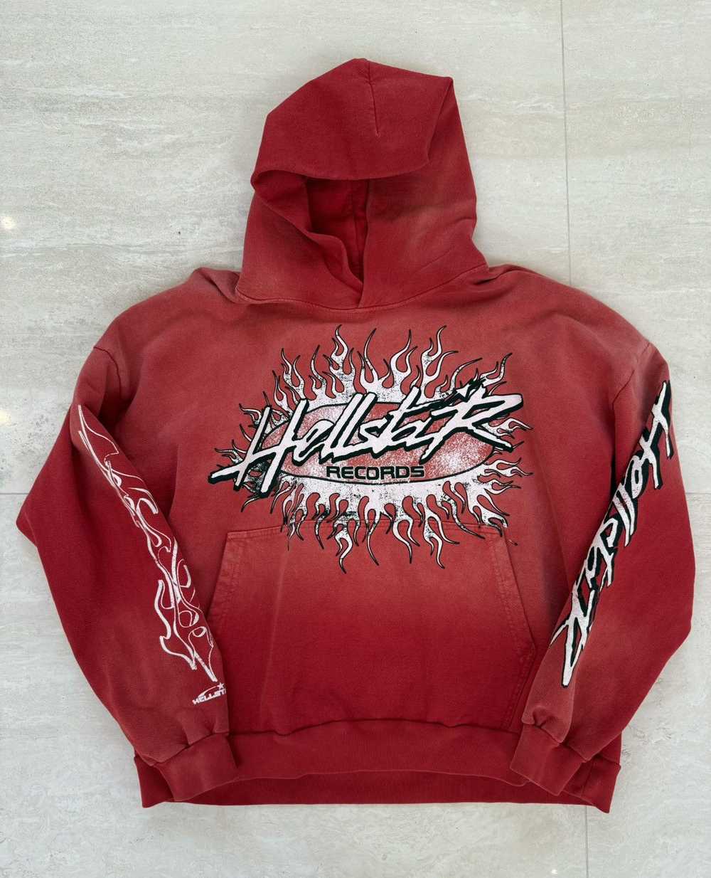 HELLSTAR ***RARE RED HELLSTAR FLAME HOODIE - image 1