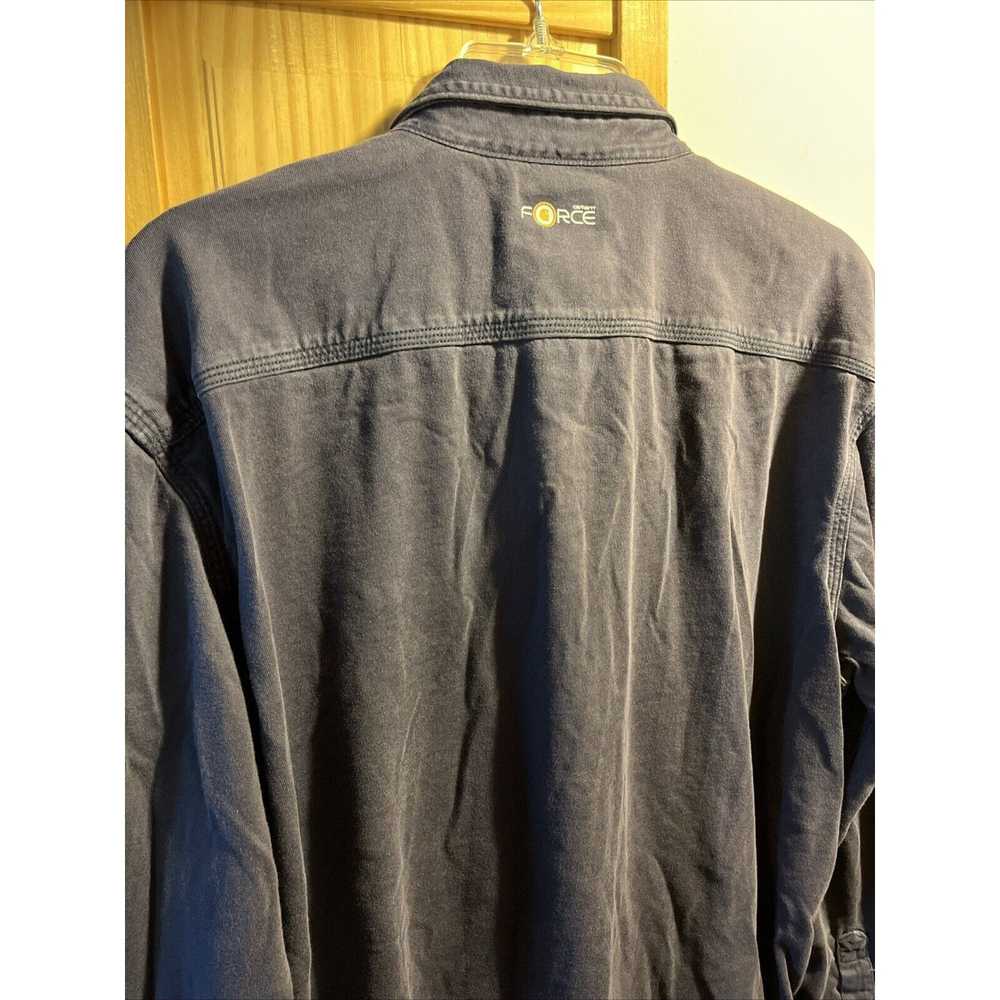 Carhartt Carhartt FR Shirt Mens L Navy Blue LS FL… - image 10