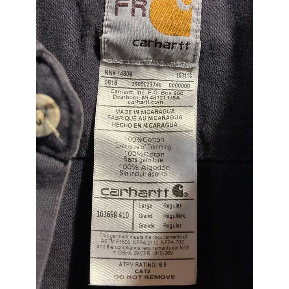 Carhartt Carhartt FR Shirt Mens L Navy Blue LS FL… - image 3