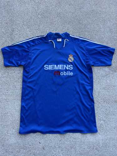 Real Madrid 2002 Blue Real Madrid Third Kit Soccer