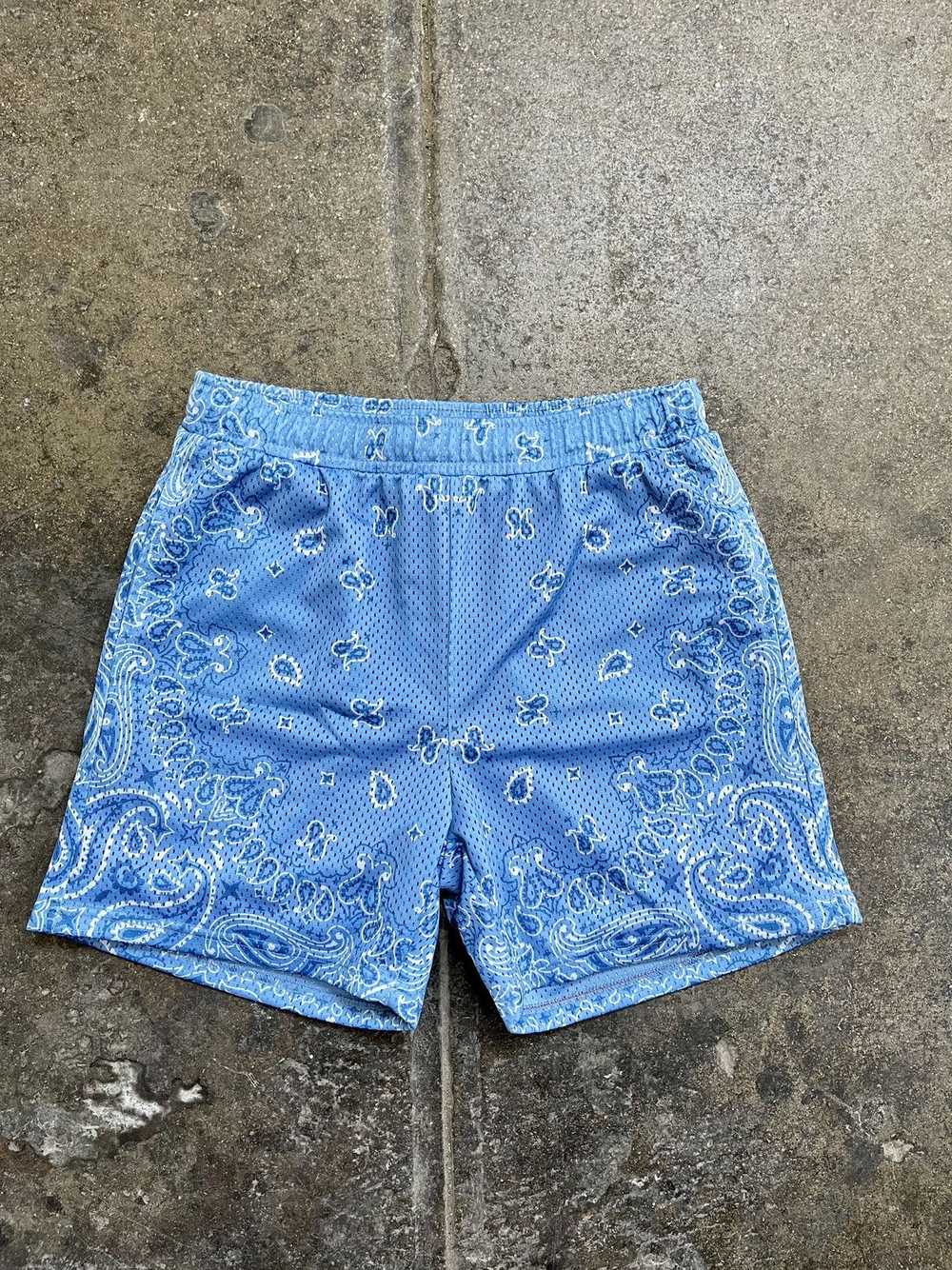 Streetwear × Vintage Paisley Bandana Mesh Shorts … - image 1