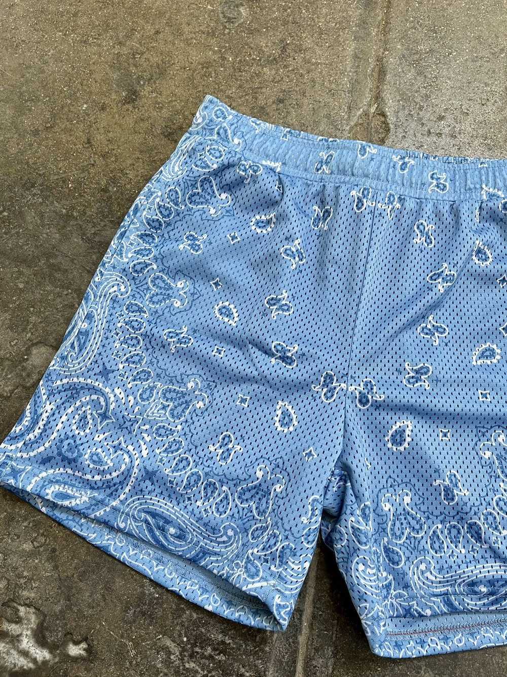 Streetwear × Vintage Paisley Bandana Mesh Shorts … - image 2